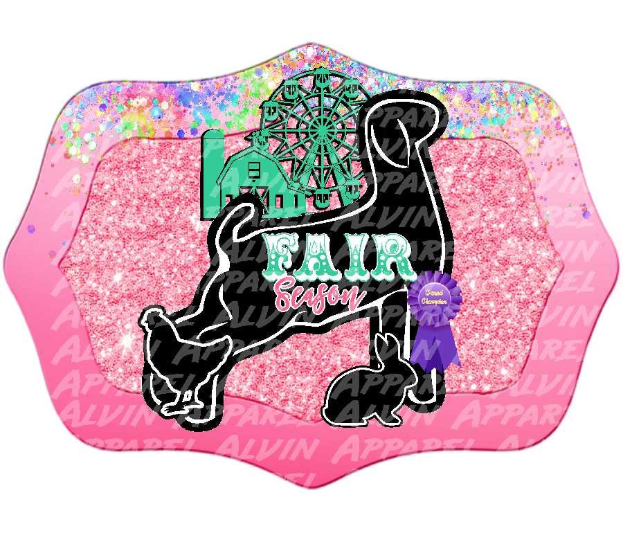 Fair Season Pink Glitter GOAT Transfer