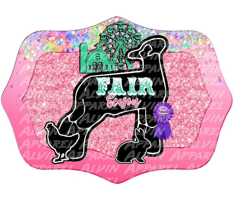 Fair Season Pink Glitter LAMB Transfer