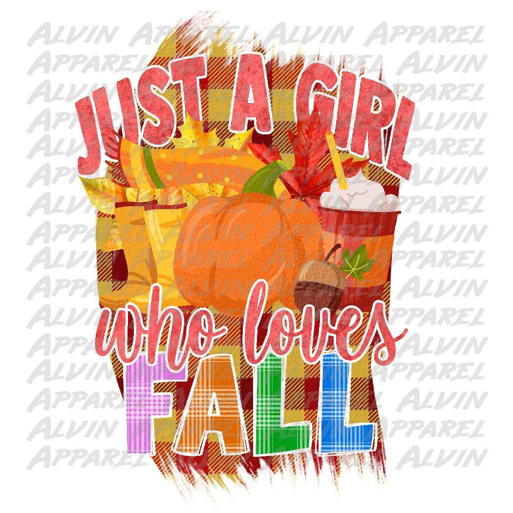 Just a girl who loves fall acorn scarf Transfer