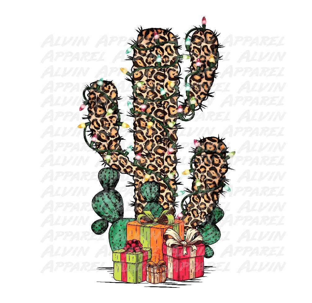 Leopard Christmas Cactus Transfer