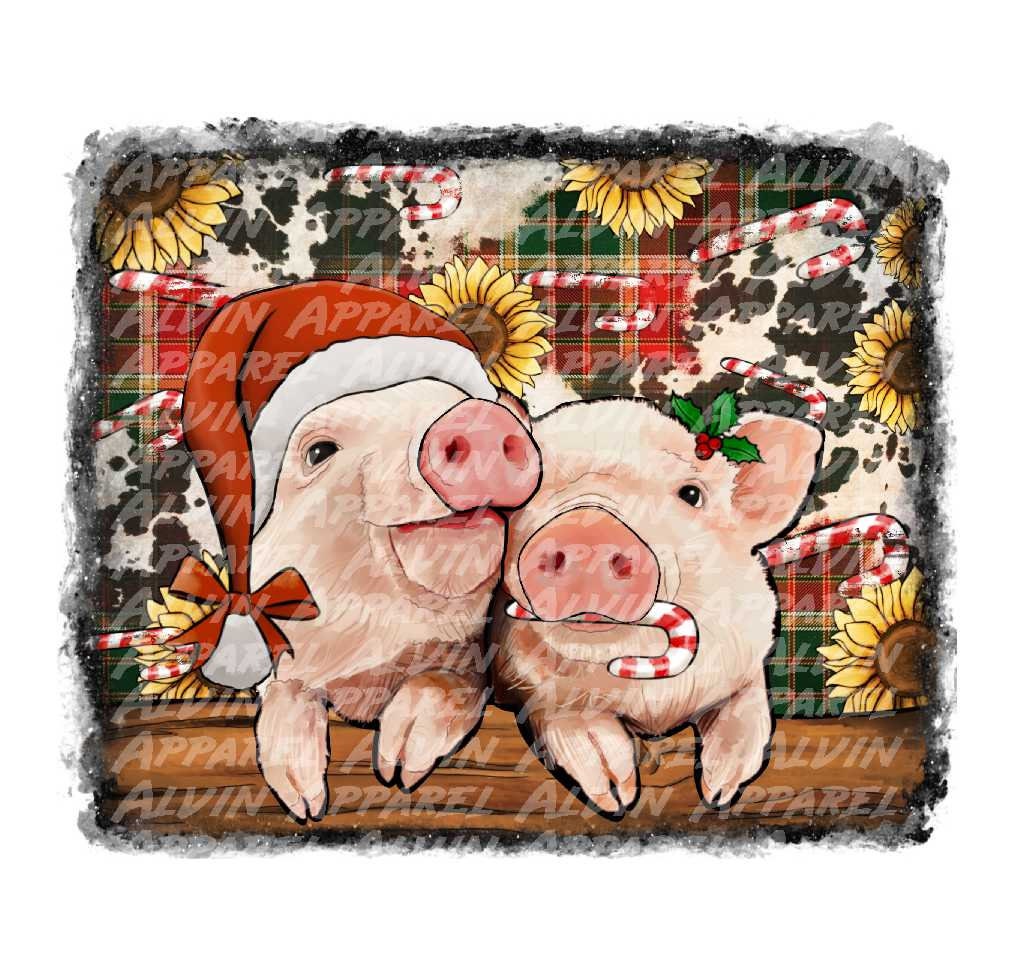 Christmas Pigs Transfer