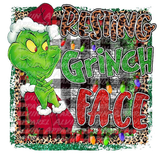 Resting Grinch Face with Background Transfer