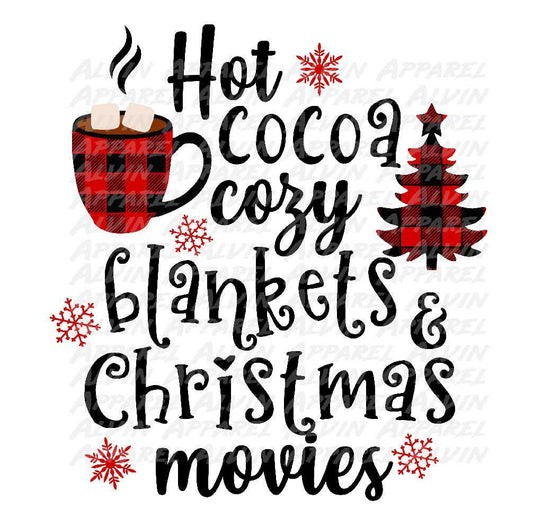 Hot Cocoa Cozy Blankets Transfer