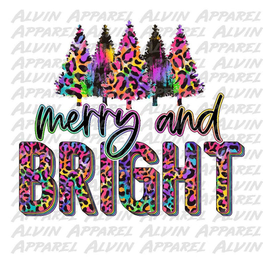 Merry n Bright Colorful Leopard Transfer