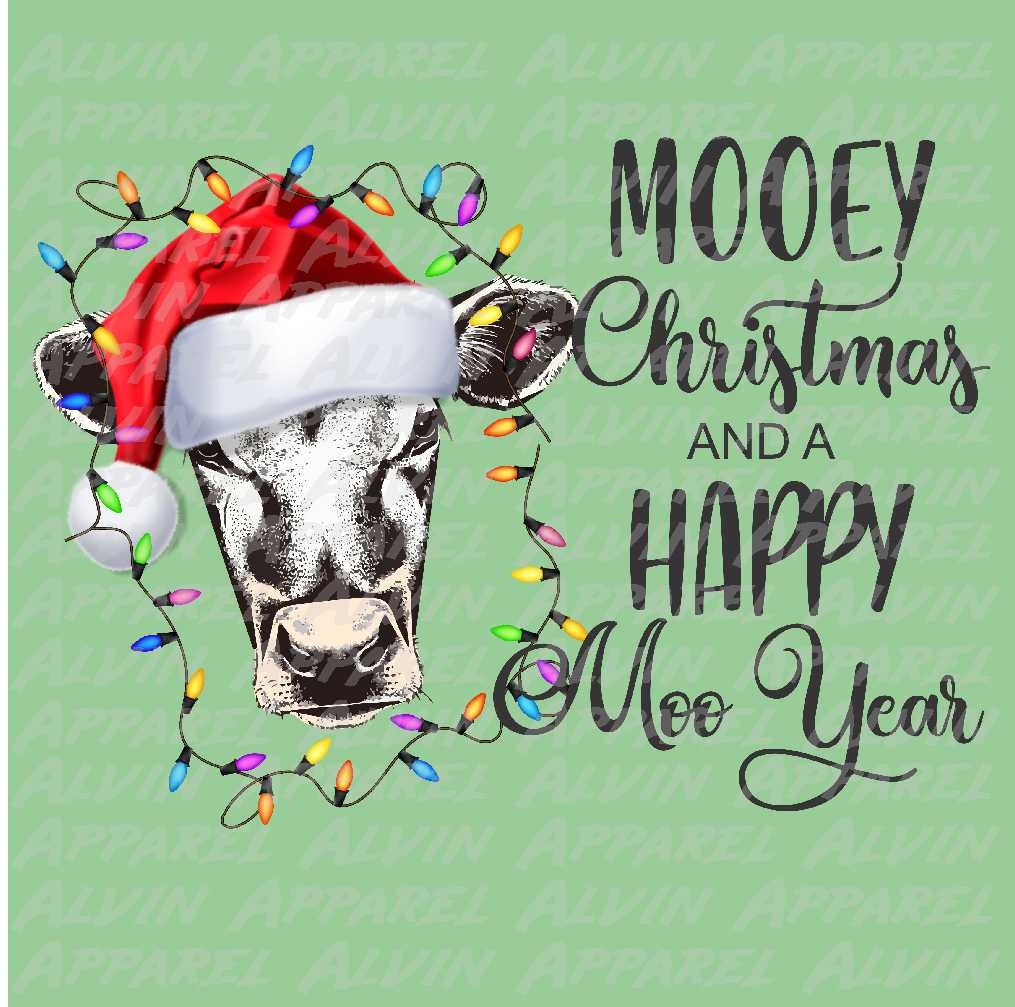 Mooey Christmas n Happy Moo Year Transfer