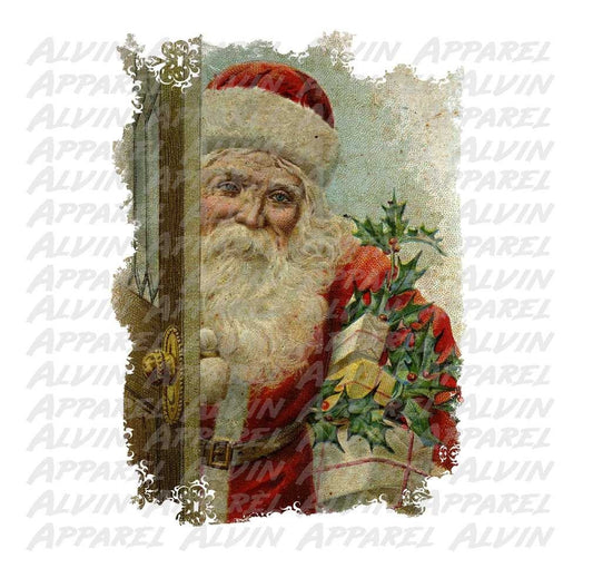 Vintage Santa Doorway Transfer