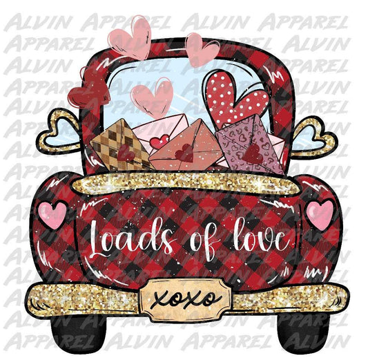 Loads of Love Red Plaid Truck