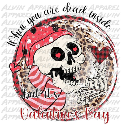 When You're Dead Inside Its Valentines Day Circle Leopard