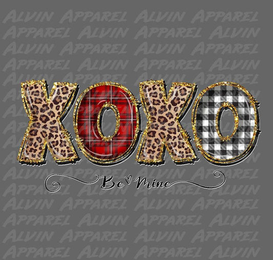 XOXO Be Mine Gold Outline