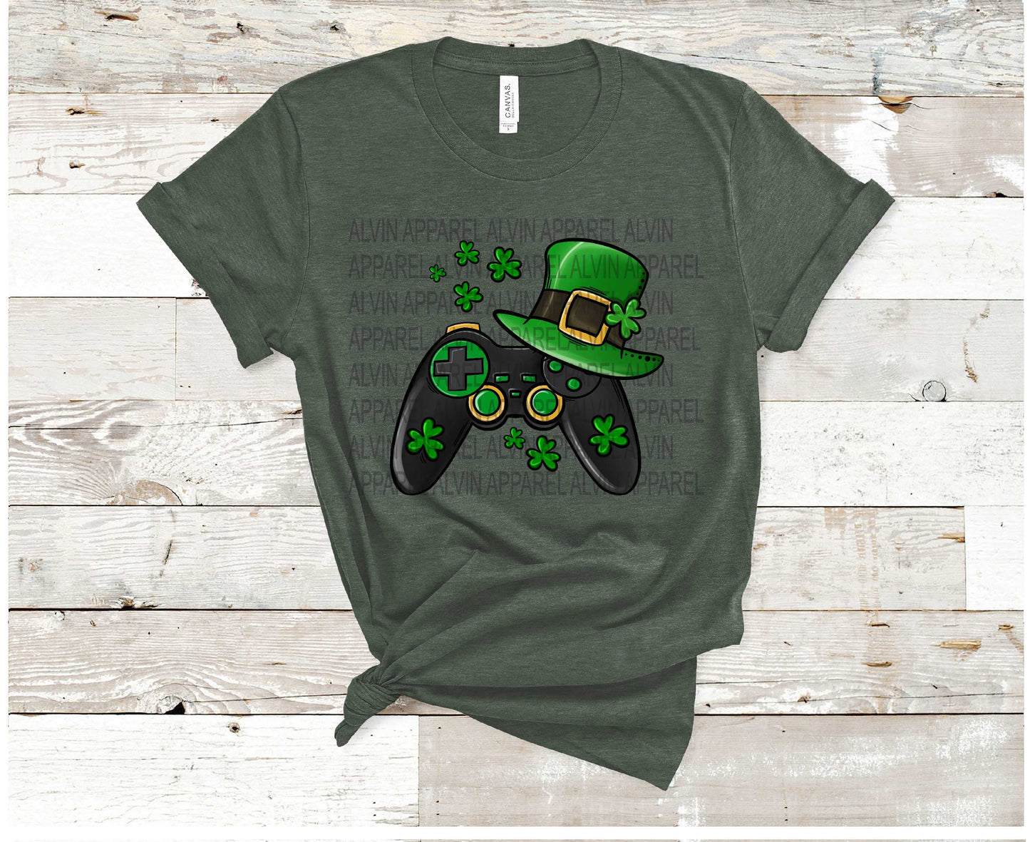 Game Controller with Hat Shamrocks St Patrick's Day